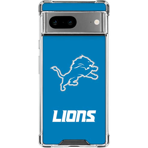 NFL Detroit Lions Distressed Google Pixel 7a Clear Case